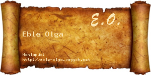Eble Olga névjegykártya