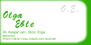 olga eble business card